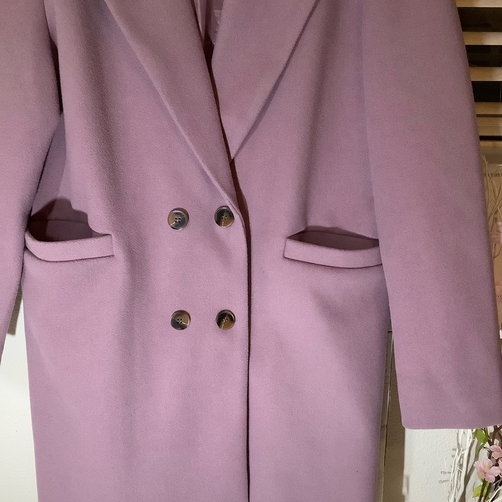 CoffeeShop Mauve Double-Breasted Peacoat - Women's XL - Like New - Picture 5 of 11